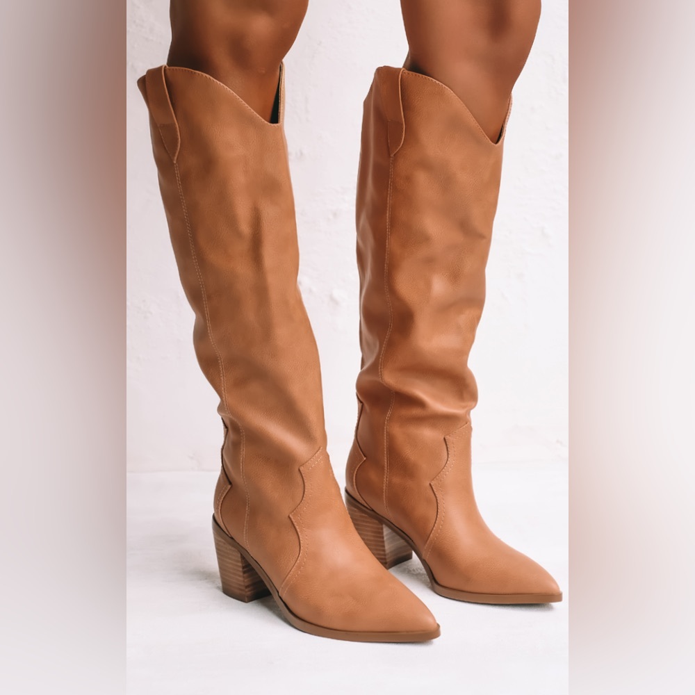 Billini Novena Western Boots Camel Color Size 7 New